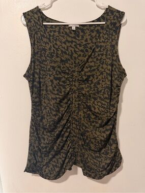 Halogen Green and Black Tank Top Size Large